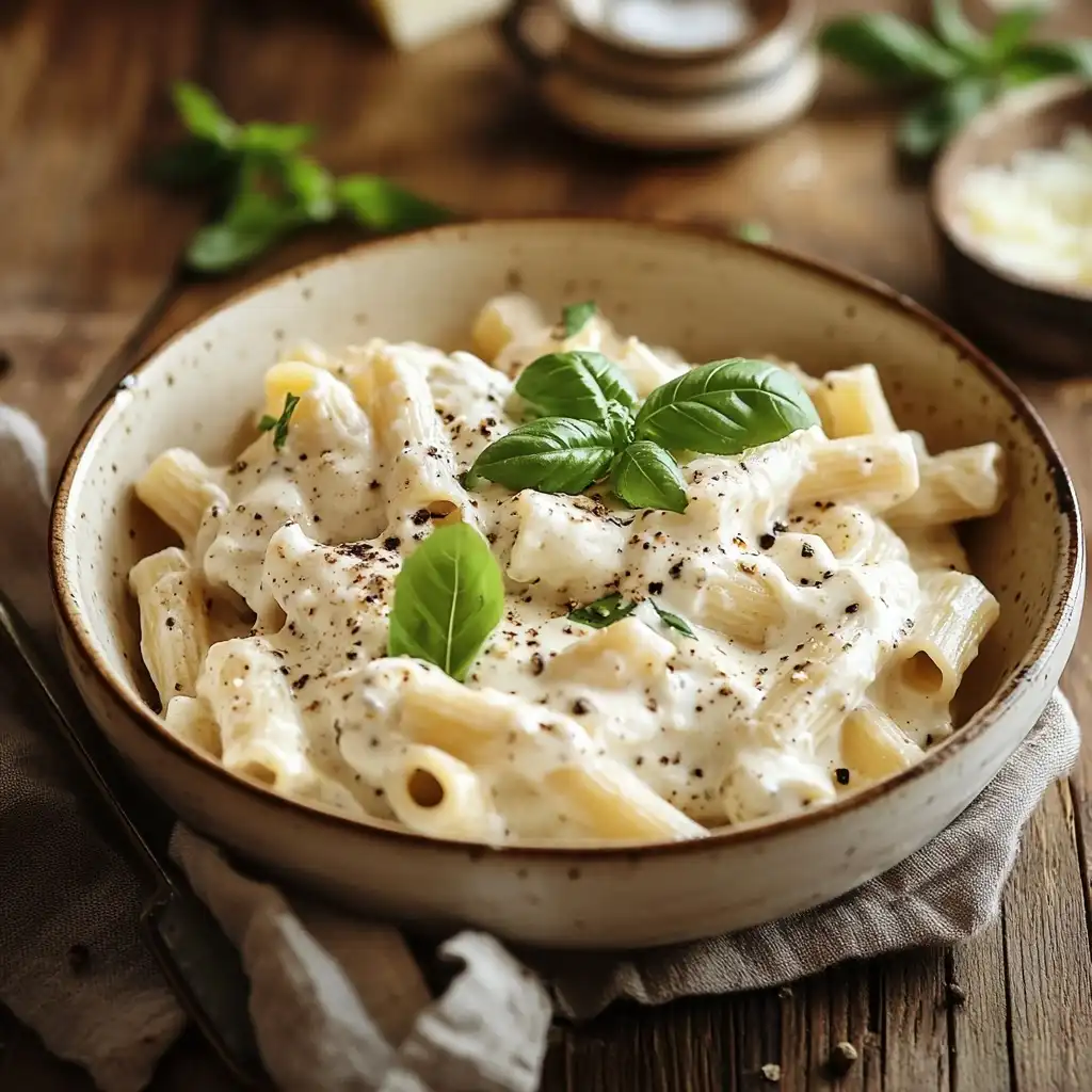 Cottage Cheese Pasta Sauce: A Creamy, High-Protein Twist on Classic Comfort 7 Cottage cheese pasta sauce served in a bowl
