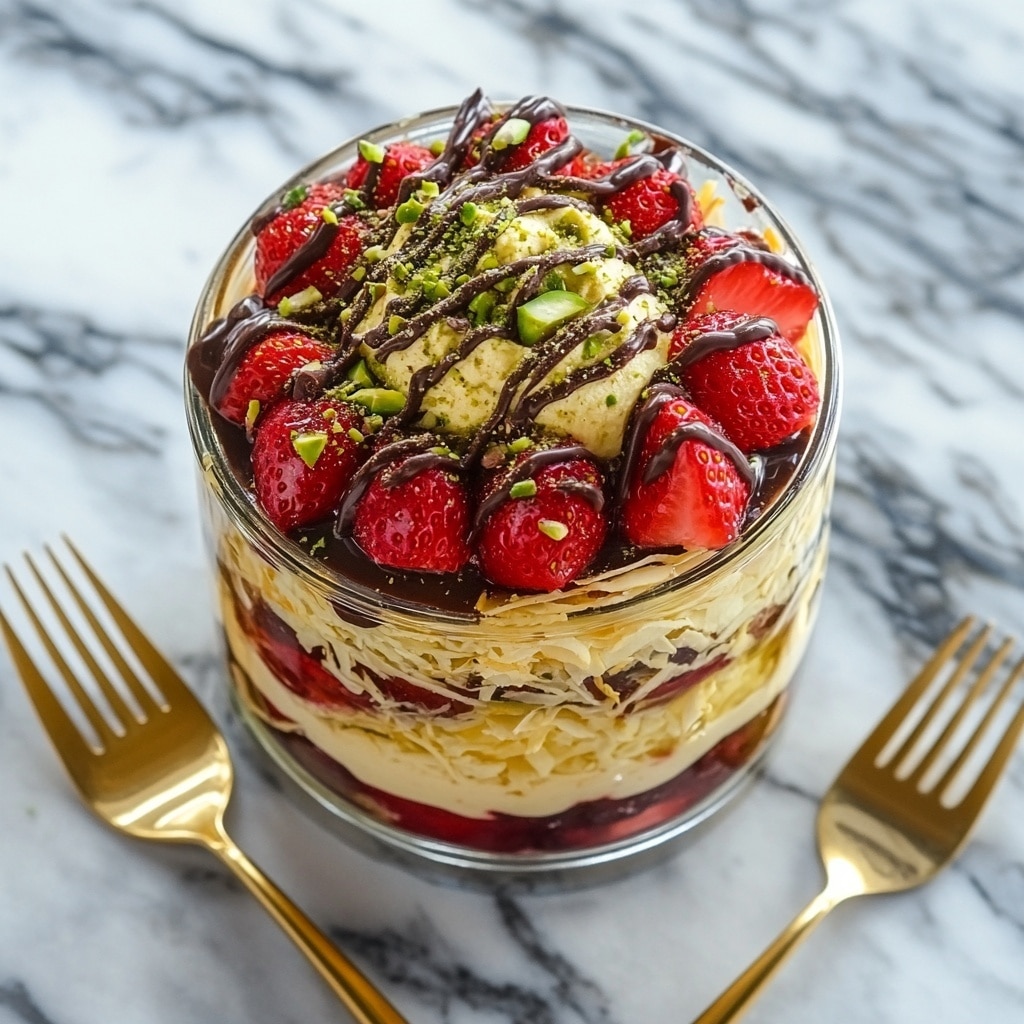 Dubai Chocolate Covered Strawberries – Irresistible Viral Dessert Delight 6 Dubai chocolate covered strawberries dessert in a glass jar