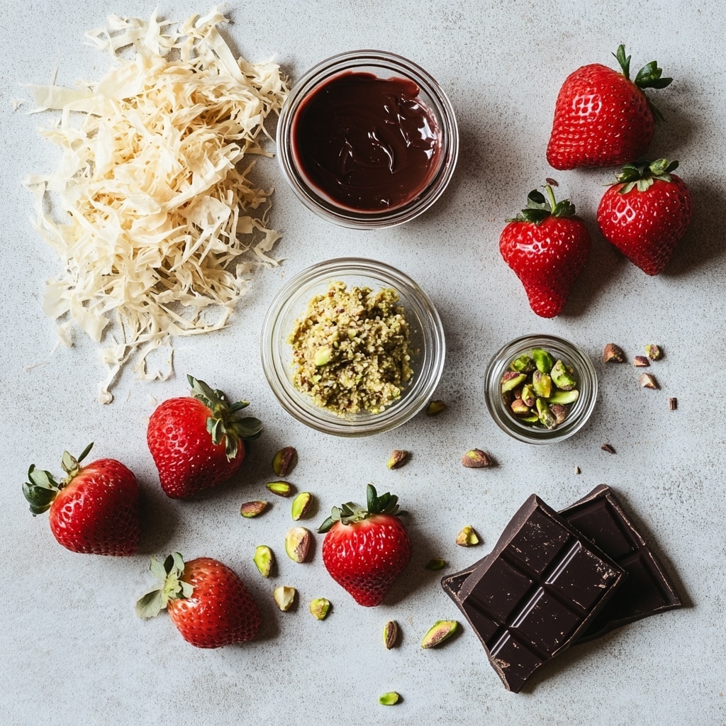 Dubai Chocolate Covered Strawberries – Irresistible Viral Dessert Delight 9 Ingredients for Dubai chocolate covered strawberries