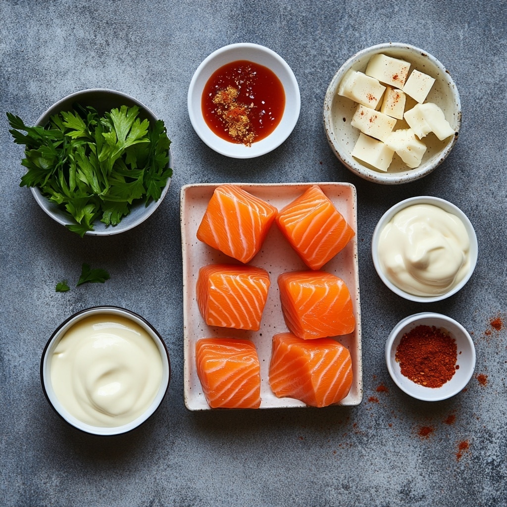 Bang Bang Salmon Bites Recipe – Crispy, Creamy & Craveable in Minutes 7 bang bang salmon bites ingredients